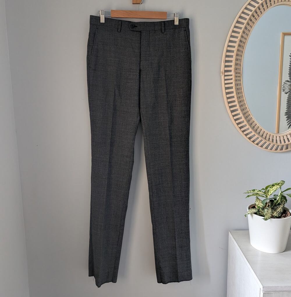 John Varvatos Bedford-NN Charcoal Wool Suit Pants Only 31R New